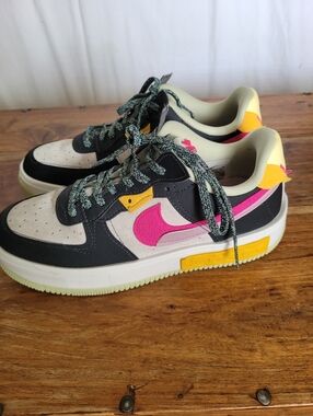 Nike Air Force 1 Fontanka Sneakers Pink Size 7.5 Casual Streetwear Sports